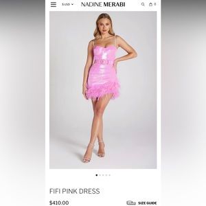 Nadine Merabi S/M fifi pink dress. Worn once for photos. Still have the box.
